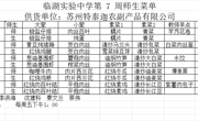 第七周师生菜单
